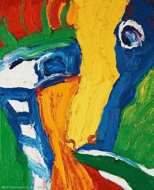 彩色油画抽象艺术装饰画