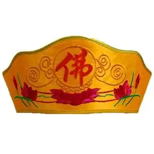 佛教用品唐僧帽毗卢帽刺绣僧帽佛帽五佛冠折叠五佛帽法师帽软硬帽