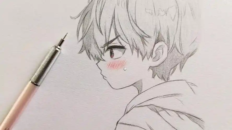 动漫男生侧脸这样画,是不是很简单呢一看就会!快来和我一起画