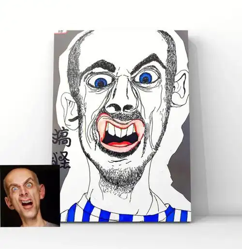 三年级左右孩子的作品搞怪夸张的脸