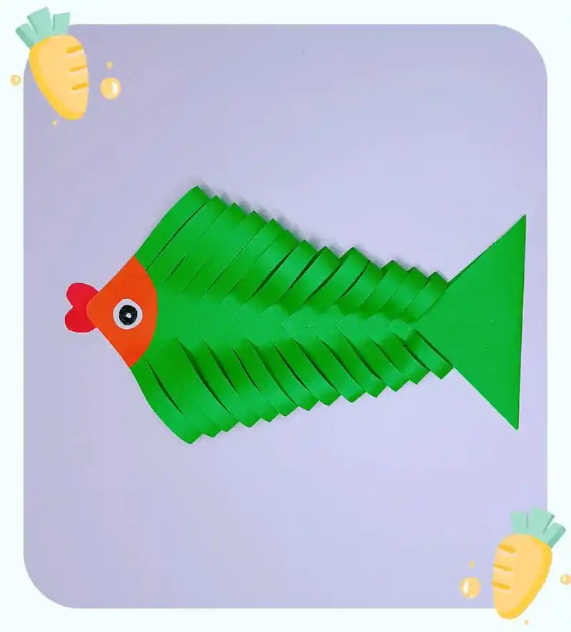 简单的小鱼手工折纸很适合小朋友制作哦