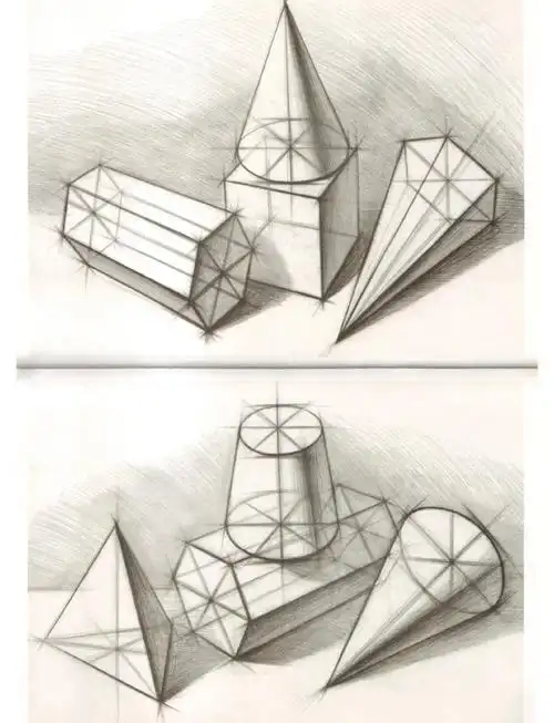 孩子初学素描必看!几何体组合教程