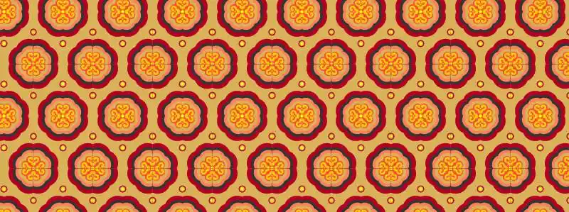 中国传统明代服饰八瓣花图案,矢量素材