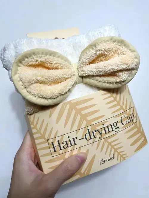 头发干发帽套上个十五分钟92后吹头发都省了很多时间海藻绒面料质感