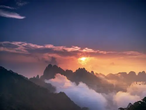 黄山丹霞峰日落 645d fa35