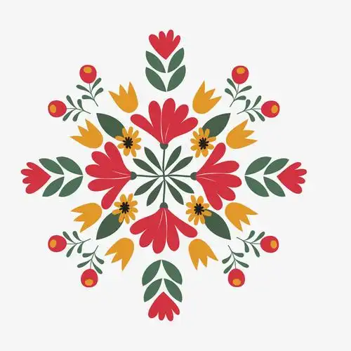 矢量小清新花朵装饰花圈免抠素材免费下载_觅元素51yuansu.com