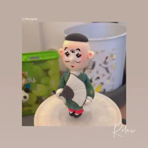 在京剧乌盆记饰赵大捏个同款粘土娃娃