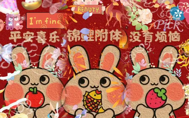 『自制』-新年壁纸-恭喜发财‖兔年吉祥