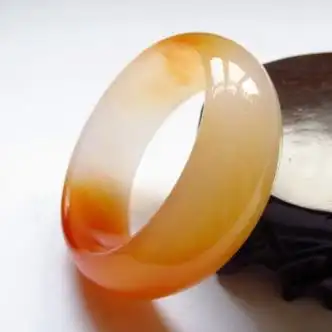 集恩手镯戈壁玉手镯加宽加厚金丝玉手镯龙年本命年5455