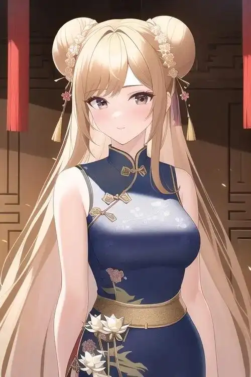 今日主题黑色旗袍#二次元 #国风 #旗袍 #动漫老婆 - 抖音