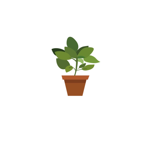 矢量卡通盆栽免抠图片