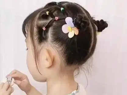 儿童发型女孩扎头_儿童女孩头发简单扎法_儿童高马尾怎么扎好看 - 抖