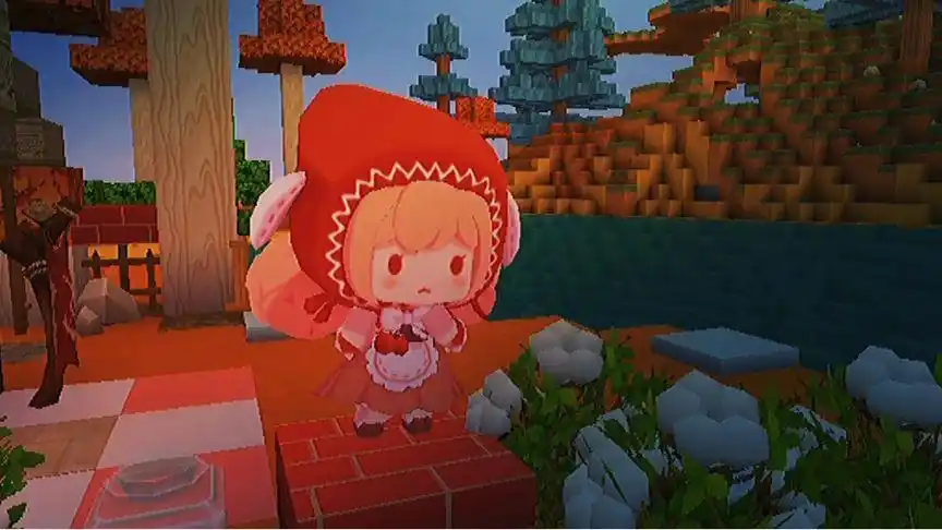 迷你世界开头素材1小红帽小艾柔柔白天鹅音乐滤镜特效