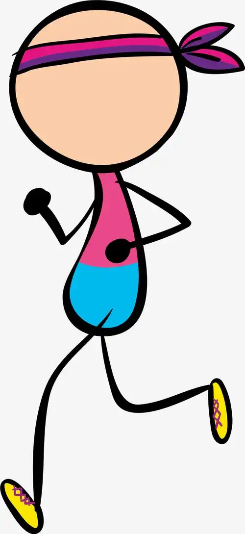 马拉松跑步的小人