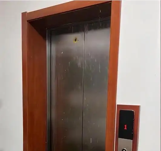 山东一女子在下暴雨时发现家门口电梯变"瀑布",网友:心真大