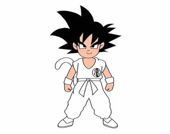 卡卡罗特小时候简笔画动漫版