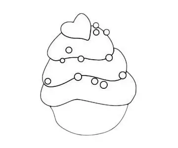 蛋糕简笔画画法步骤教程及图片大全