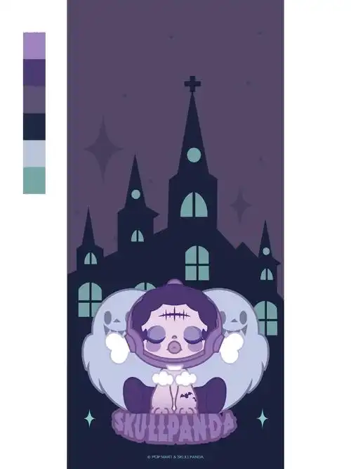 skullpanda密林古堡系列官方壁纸泡泡玛特