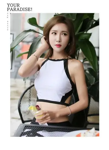 2017新款时尚泳衣女小胸钢托聚拢显胸性