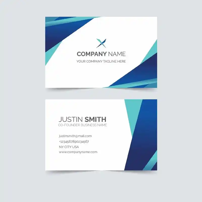 蓝色科技公司名片设计.#名片设计 #公司名片 #设计 #设计 - 抖音