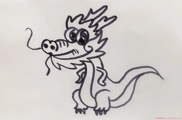 简笔画龙的画法最简单生肖龙怎么画