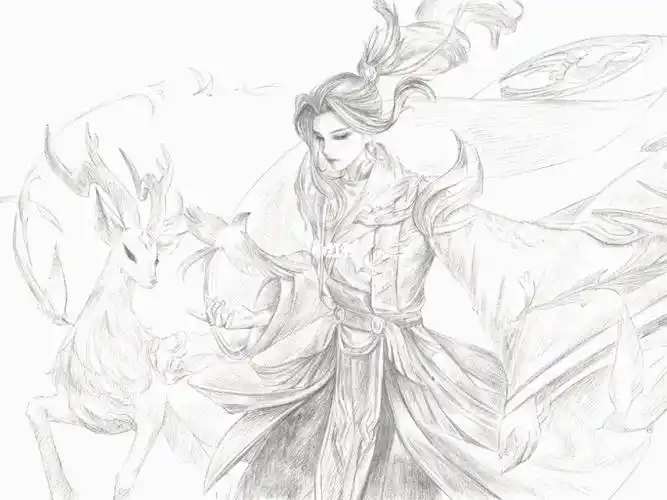 王者荣耀英雄临摹云中君