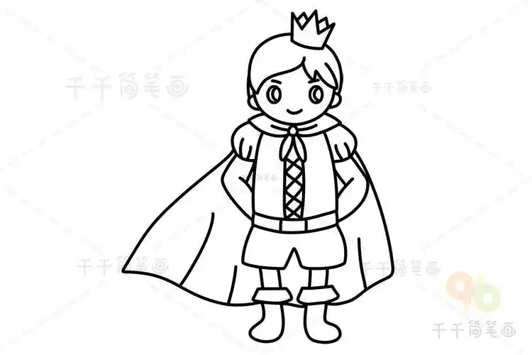 如何画王子简笔画