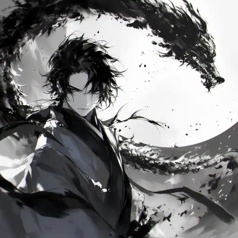 水墨古风意境动漫男生头像,圆你侠客梦,意境氛围感,孤影独来独 - 抖音