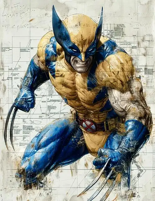 🐺漫威金刚狼的咒语线稿📜