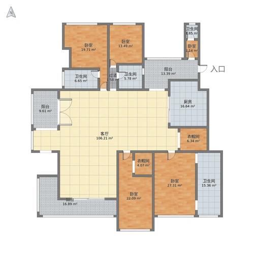 傲梅·秀兰·清竹·贵菊-中式风格-mesign设计效果图