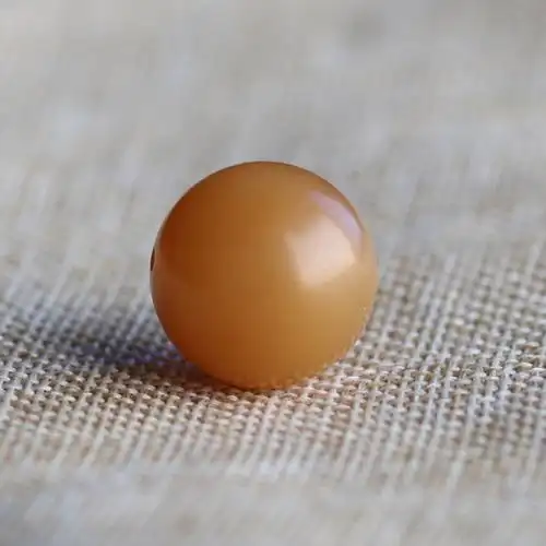 天然新疆和田玉糖毫米珠子且末糖料黄糖色单颗其他diy饰品配件