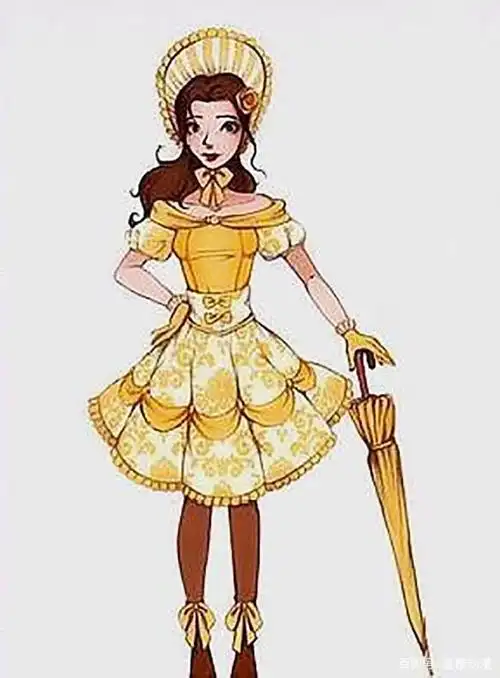 迪士尼公主洛丽塔装,爱洛公主像个娃娃,贝儿公主是个淑女