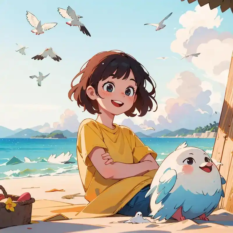 海和海鸥一起看美好心情 #好看的女生头.好看的女生头像系列 - 抖音