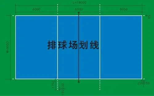 排球场标线图