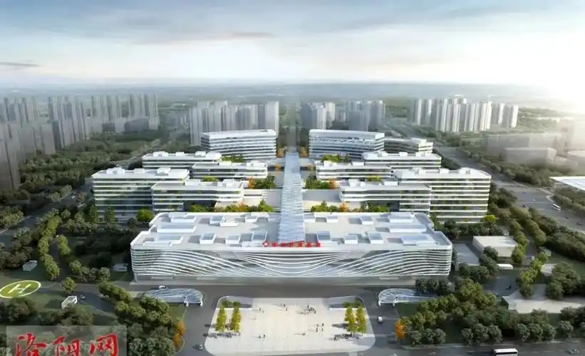 (伊滨医院效果图)豫西公共卫生中心(万安山医院)的一期门诊楼,呼吸科