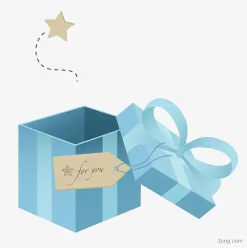 小清新打开的礼品盒