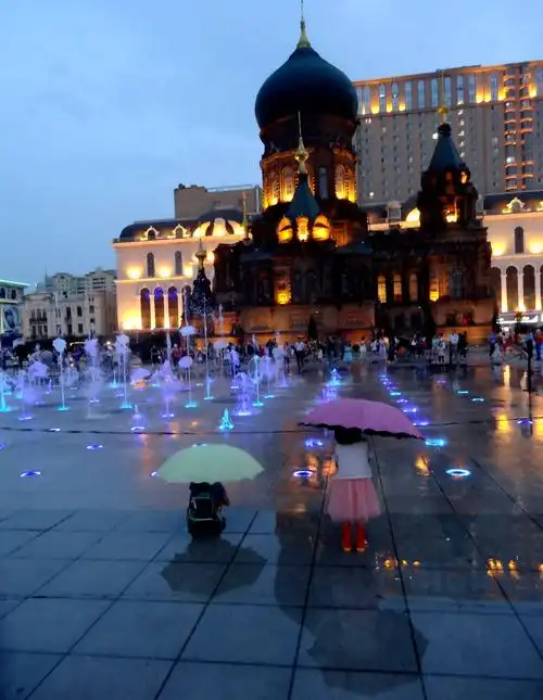 盛夏航拍 哈尔滨索菲亚广场