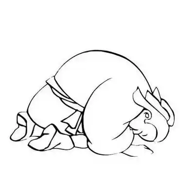 关于跪拜之人的简笔画简单