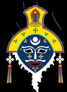 藏戏面具 蓝面具