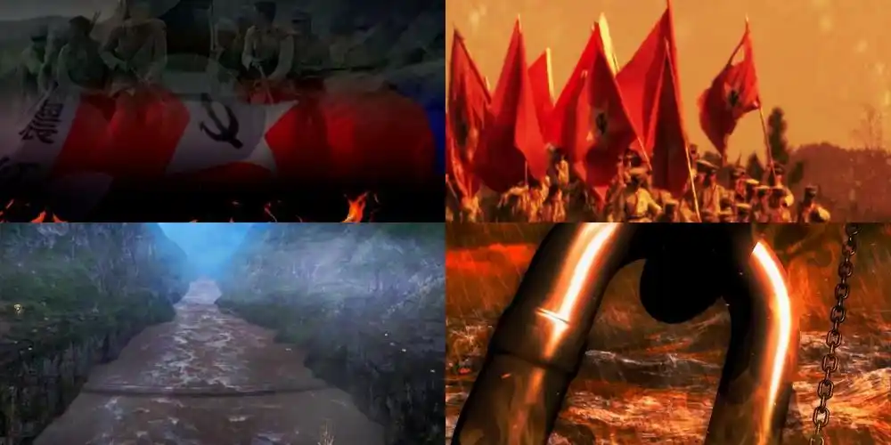 大型舞台剧长征led背景