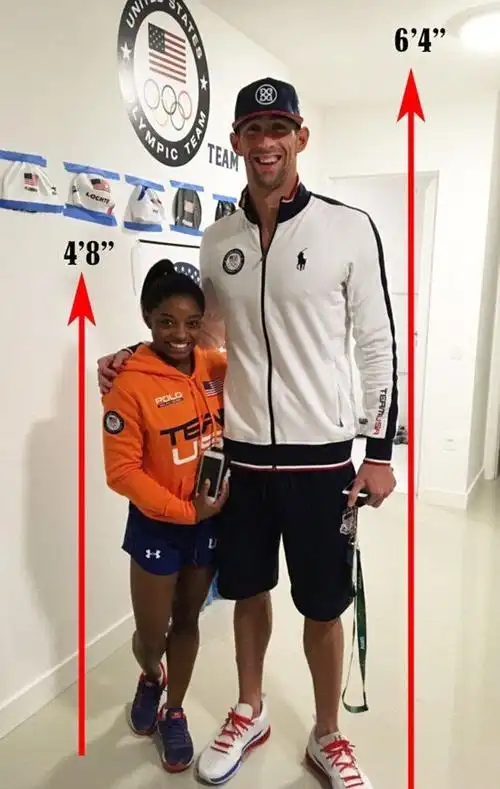 这不,美国版最萌身高差获得了外媒关注,当身高马大的泳池之王菲尔普斯