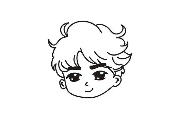 q版李易峰简笔画画法步骤