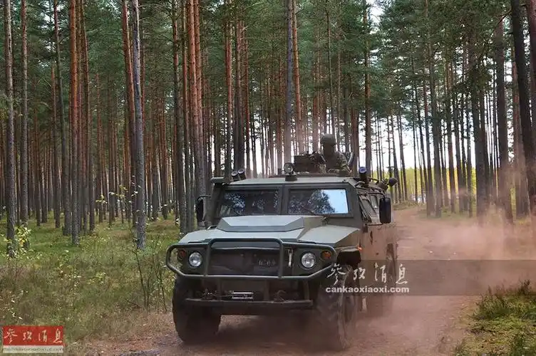 在森林中开进的虎式装甲车.