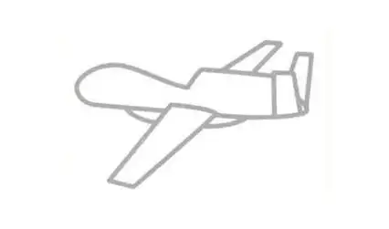 侦察机简笔画法步骤05