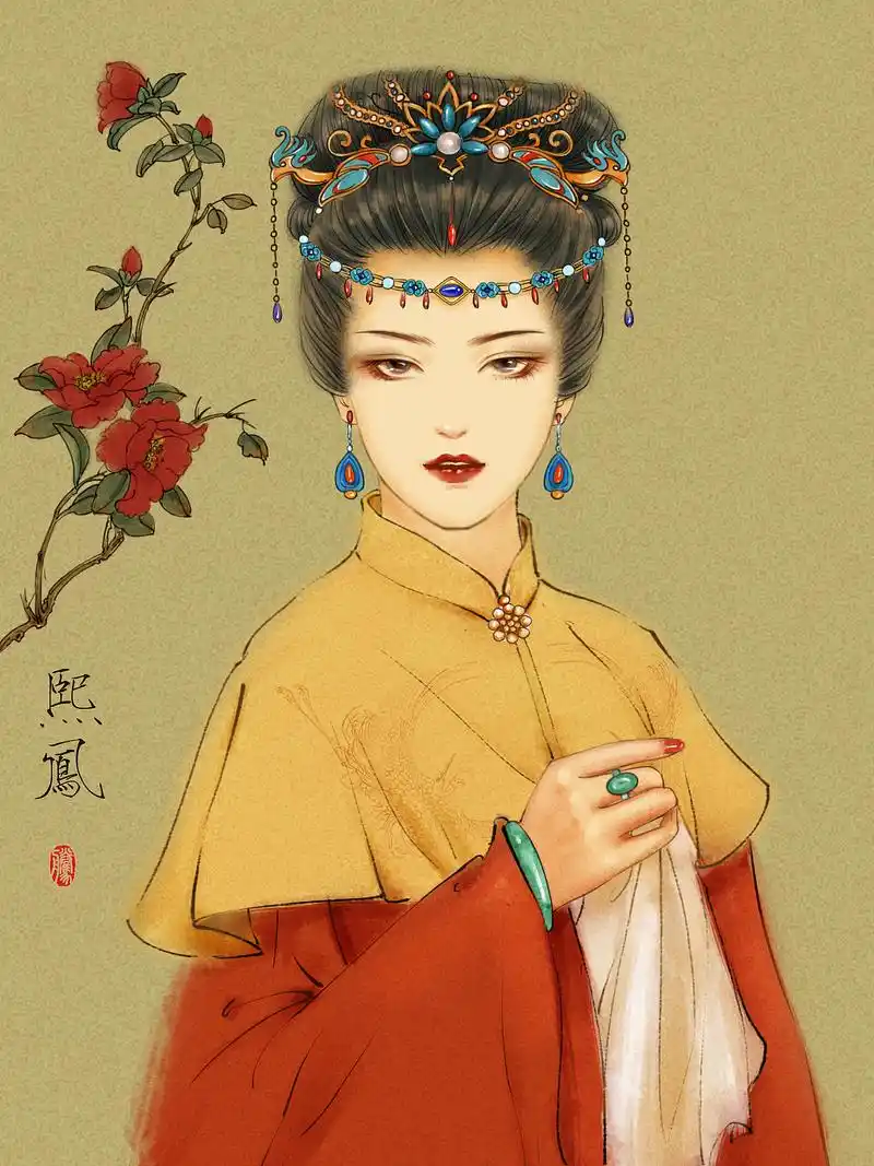 红楼十二金钗——王熙凤|插画|商业插画|腾腾dimple - 原创作品