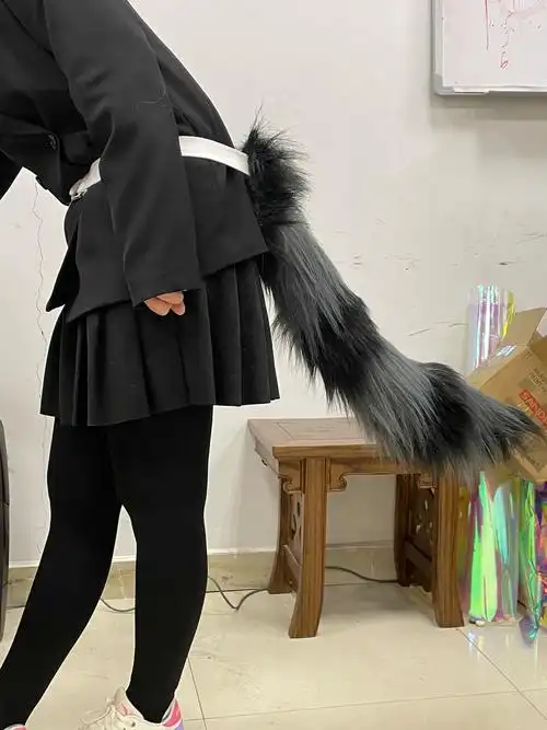 造型明日方舟罗宾尾巴毛绒定做cos道具cosplay配件