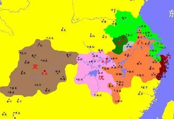 陈友谅死后,张定边等人在武昌立陈友谅次子陈理登基为帝,改元德寿.