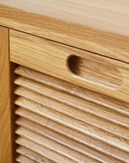 新款实木美国白橡木三翻鞋柜加宽多色选三抽