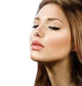 哭泣的美丽女孩.眼泪照片