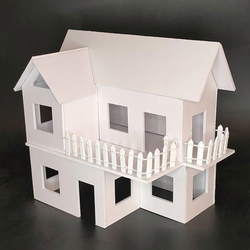 建筑沙盘景观模型diy手工制作别墅场景雪弗板房子小屋地形材料包